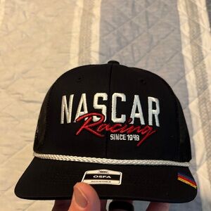 Nascar Black and Red Racing Rope Snap back Cap